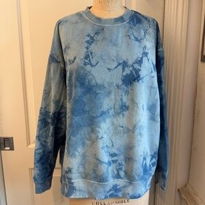H&M indigo ice dye tie dye super soft unisex sweatshirt